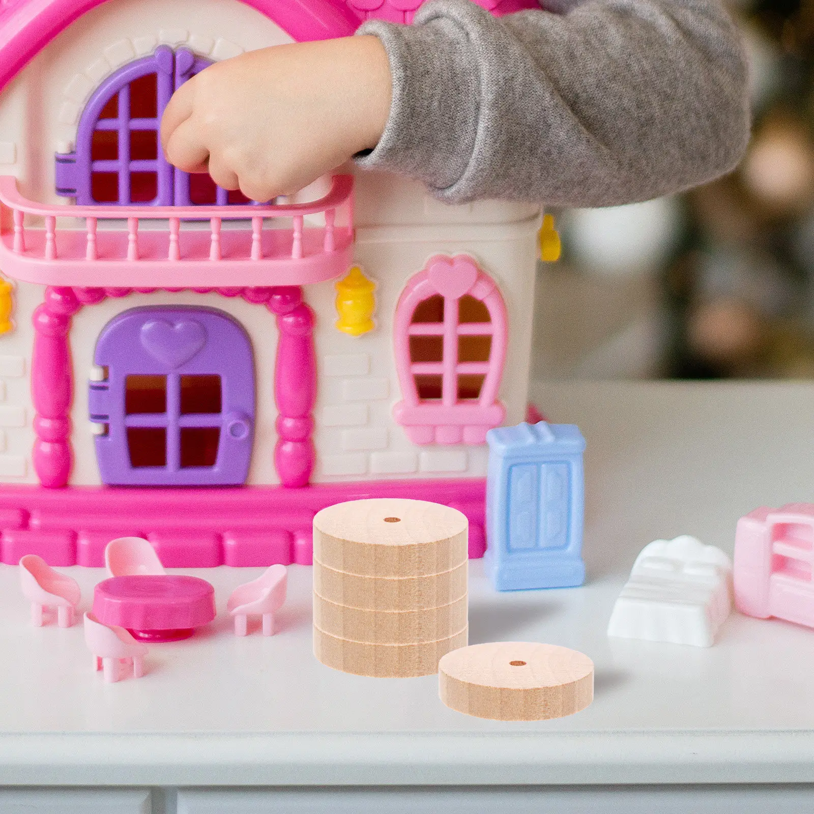 

10 шт. деревянных миниатюрных колесиков для автомобилей, материалы для рукоделия, для DIY-проектов, для развития моторики у детей