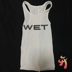 Oversized Hiphop Street Vulture Tank Top Cotton Kanye Sleeveless Top Alphabet Printed Sports Running Yoga Vest Men Women
