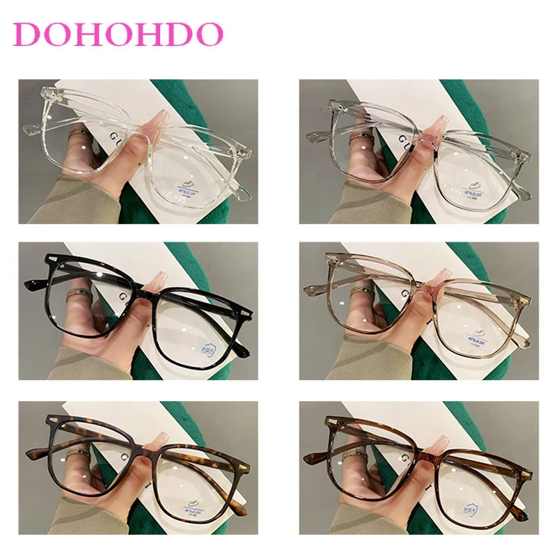 Classic Big Frame Square Optical Glasses Women Men Trendy Luxury Brand Designer Computer Games TR90 Anti-Blue Light Eyeglasses