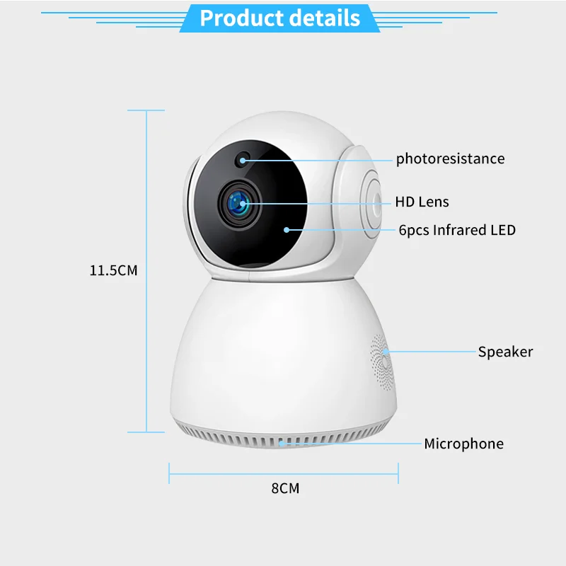 1080P WiFi IP Camera Indoor Home Security Surveillance with Night Vision Two-Way Audio