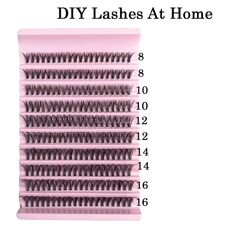 Individual Lashes 8-16mm 200pcs Cluster Lashes Natural Look Mixed DIY Eyelash Extension Russia Volume Lash Clusters Wholesale