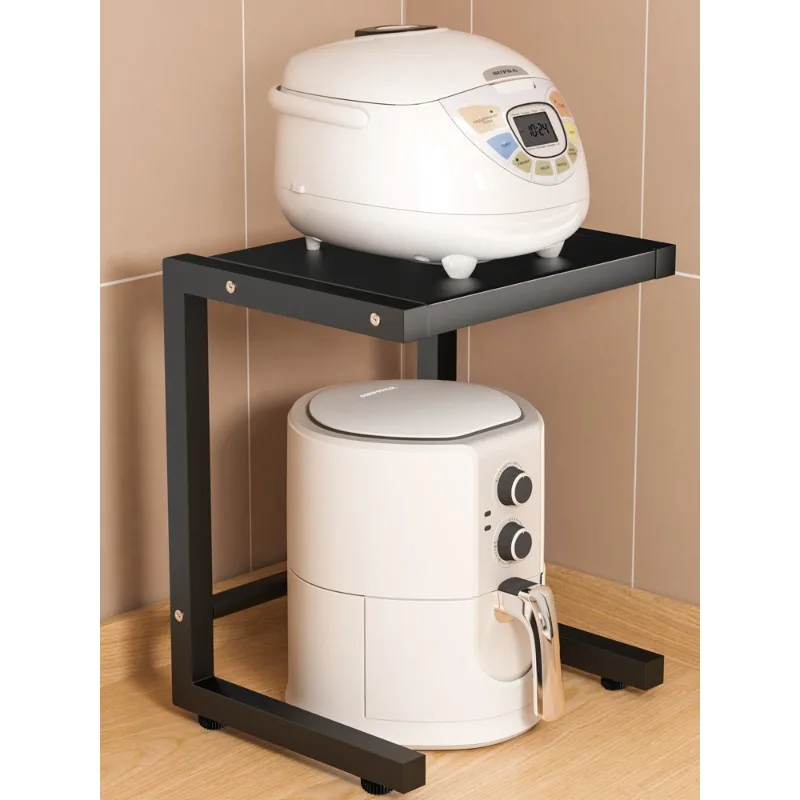 

Kitchen air fryer, shelf, countertop, rice cooker, multi-functional storage rack, wrought iron small appliance shelf