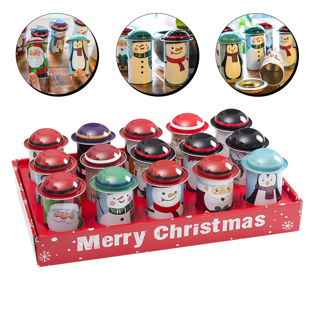 

Cookie Containers for Gift Giving Candy Christmas Ornaments Tin Box Gifts Xmas Case Child