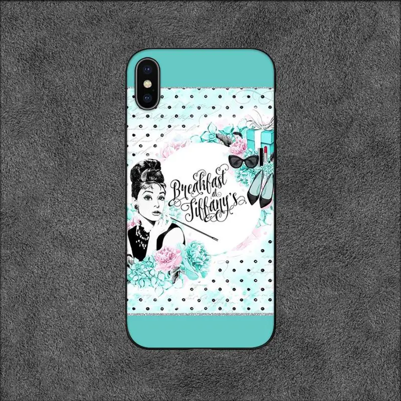 Audrey Hepburn Breakfast at Tiffany\'s Phone Case For iPhone 11 12 Mini 13 15 Pro XS Max X 8 7 6s Plus SE XR Shell