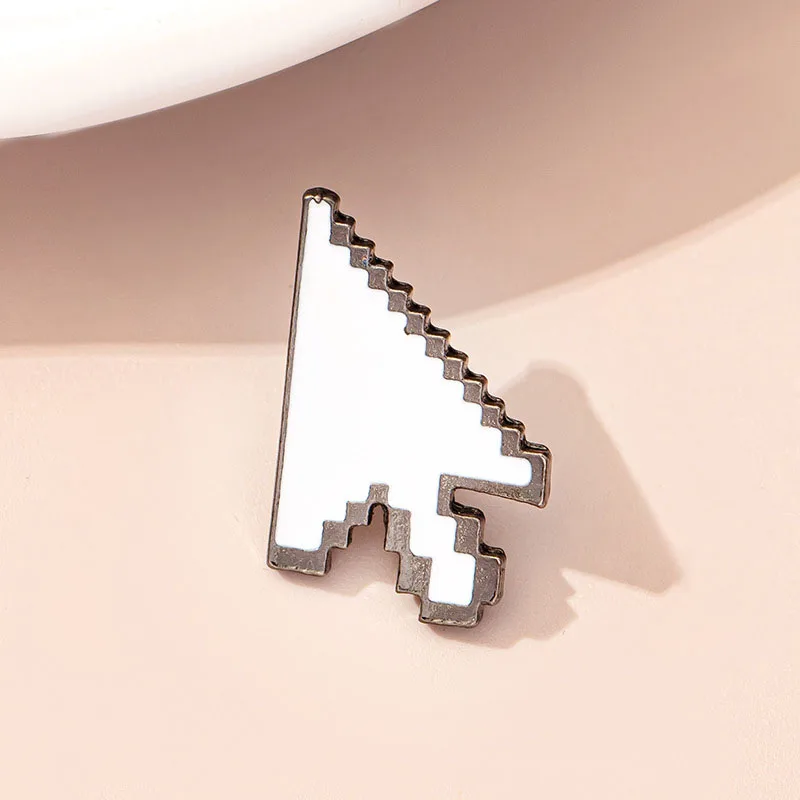 Classical Pixel Window Icon Mouse Enamel Pins Pointer Click Old Desktop Computer Monitors Hand Arrow Cursor Badges Brooch Gift