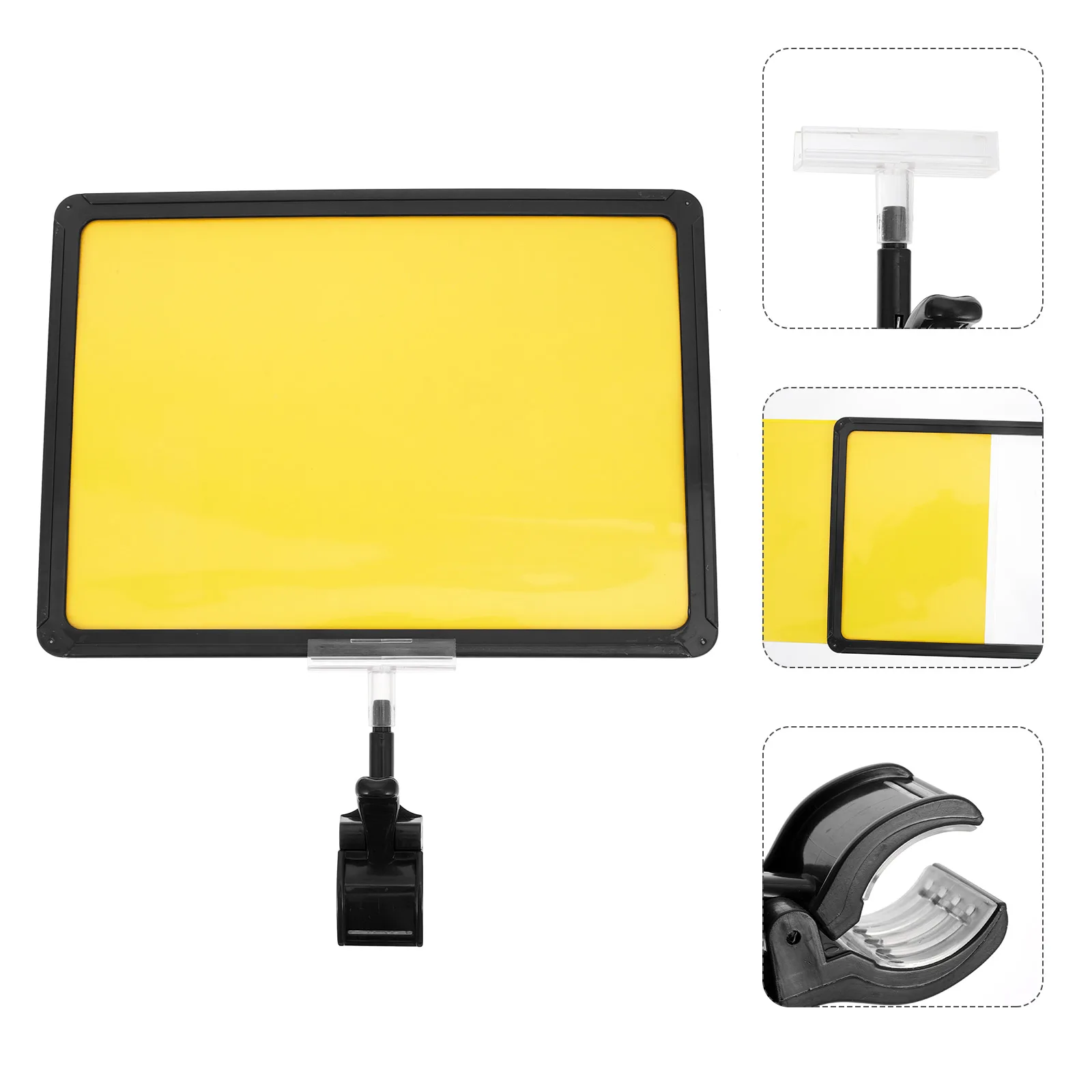 

A4 Clip Merchandise Sign Display Holder for Retail Supermarket Price Tag Board ABS Reusable Advertising Clamp