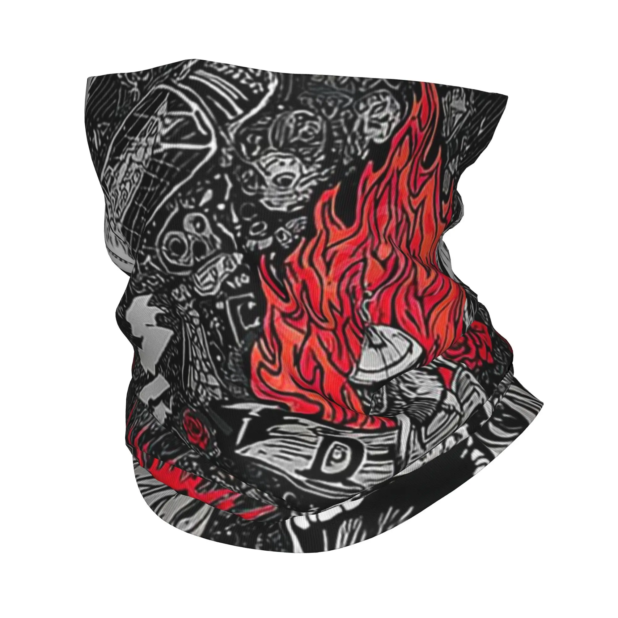 

Бандана с принтом Love Rock And Roll, шарф для лица с принтом, теплая повязка на голову для походов и рыбалки, для мужчин и женщин, для взрослых