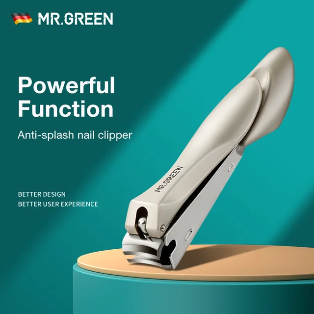 MR.GREEN obcinacz do paznokci ze stali nierdzewnej Anti Splash obcinacz do paznokci narzędzia do Manicure Bionics Design obcinacz do paznokci Pedicure nożyczki