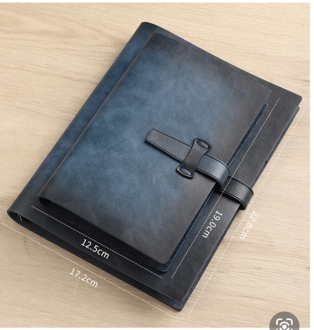 Cuaderno planificador recargable A5/A6, cuaderno de piel sintética con 6 anillas, con ranuras para tarjetas, bolsillo, 80 hojas/160 páginas de papel rayado