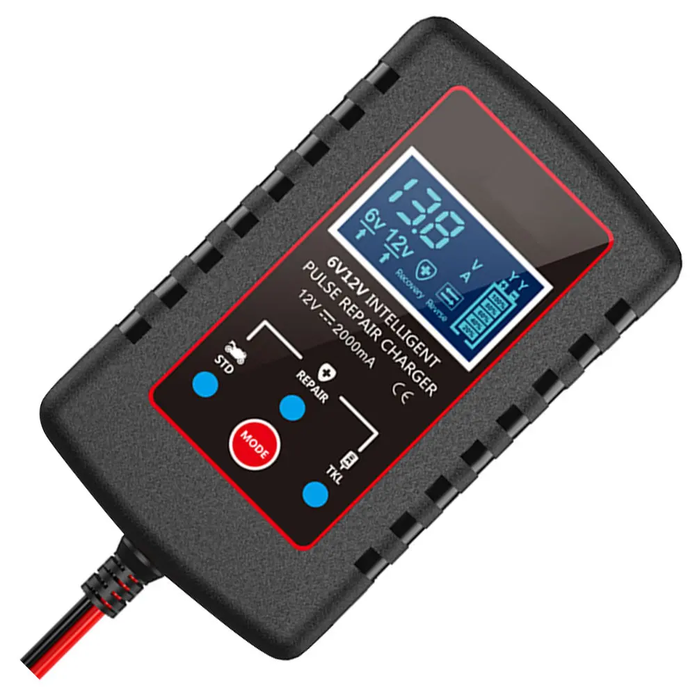 

Multifunctional 6V 12V Smart Battery Charger and Maintainer with Auto Detection Repair Trickle Charging Hanging Mode Alligator