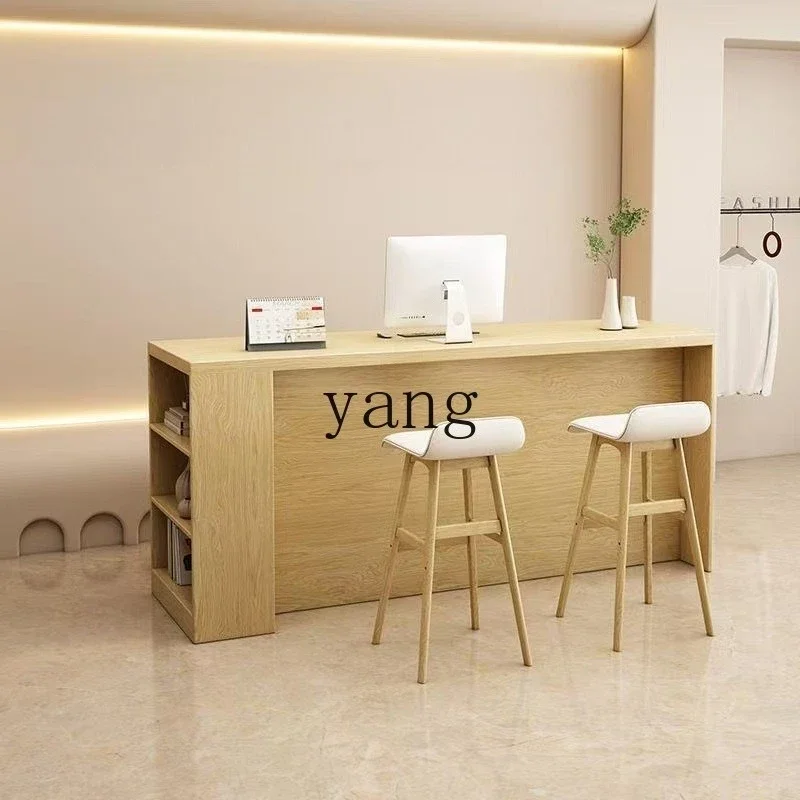 CX Cashier Nakajima Cabinet Beauty Salon Front Desk Log Wind Painting Reception Desk