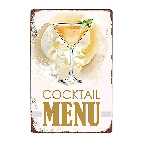 

Various Cocktail Menu Retro Metal Tin Signs 8x12 Inch Kitchen Restaurant Poster Pub Bar Club Wall Decor Vintage Tin Sign qqwe-20