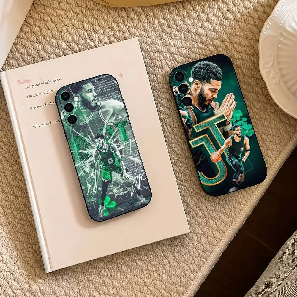 Basketball Jayson T-Tatum Black Soft Silicone Phone Case for Samsung A73 20,21,22,31,32,52,53,72