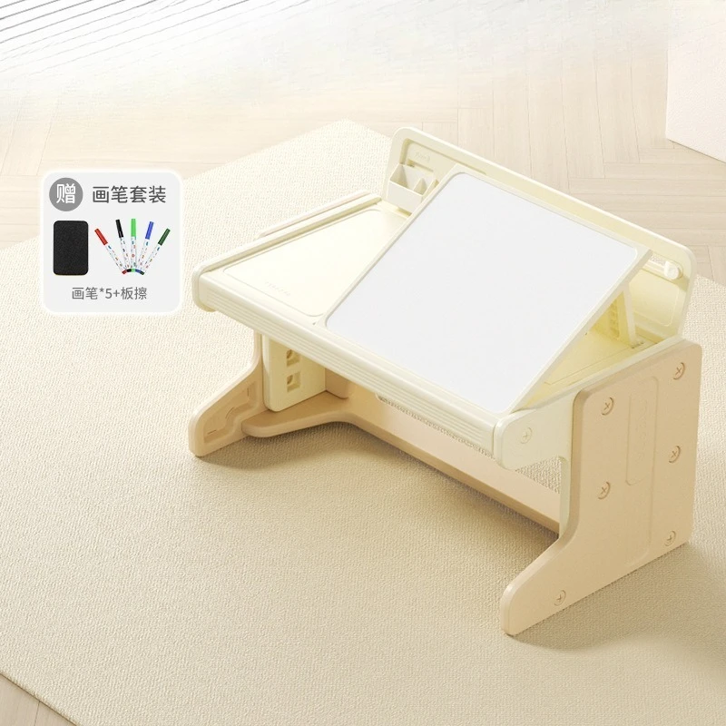 

Adjustable Kids Study Desk, Learning Table for Toddlers, Multifunction Writing and Game Desk with Tilt Surface and Storage Box
