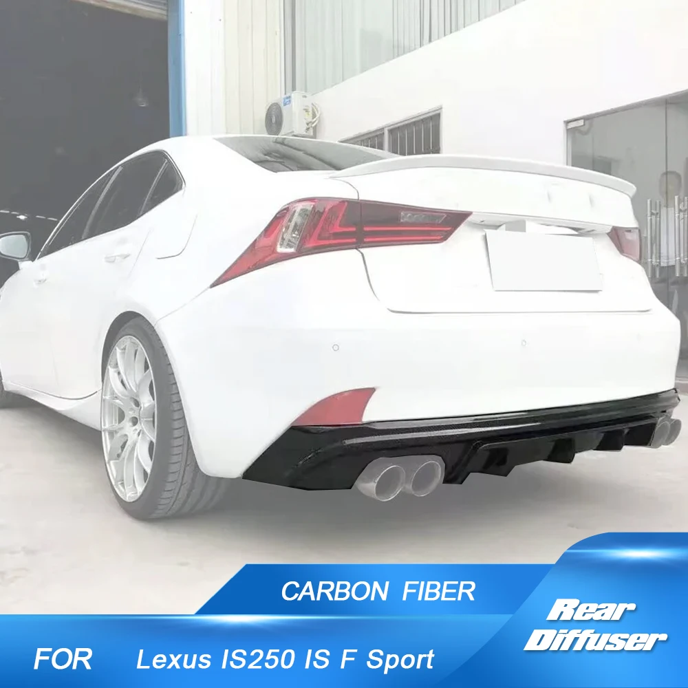 Carbon Fiber Rear Bumper Diffuser Lip Spoiler For Lexus IS F Sport Sedan IS250 IS300 IS350 2013-2016 FRP/Forged Carbon Diffuser