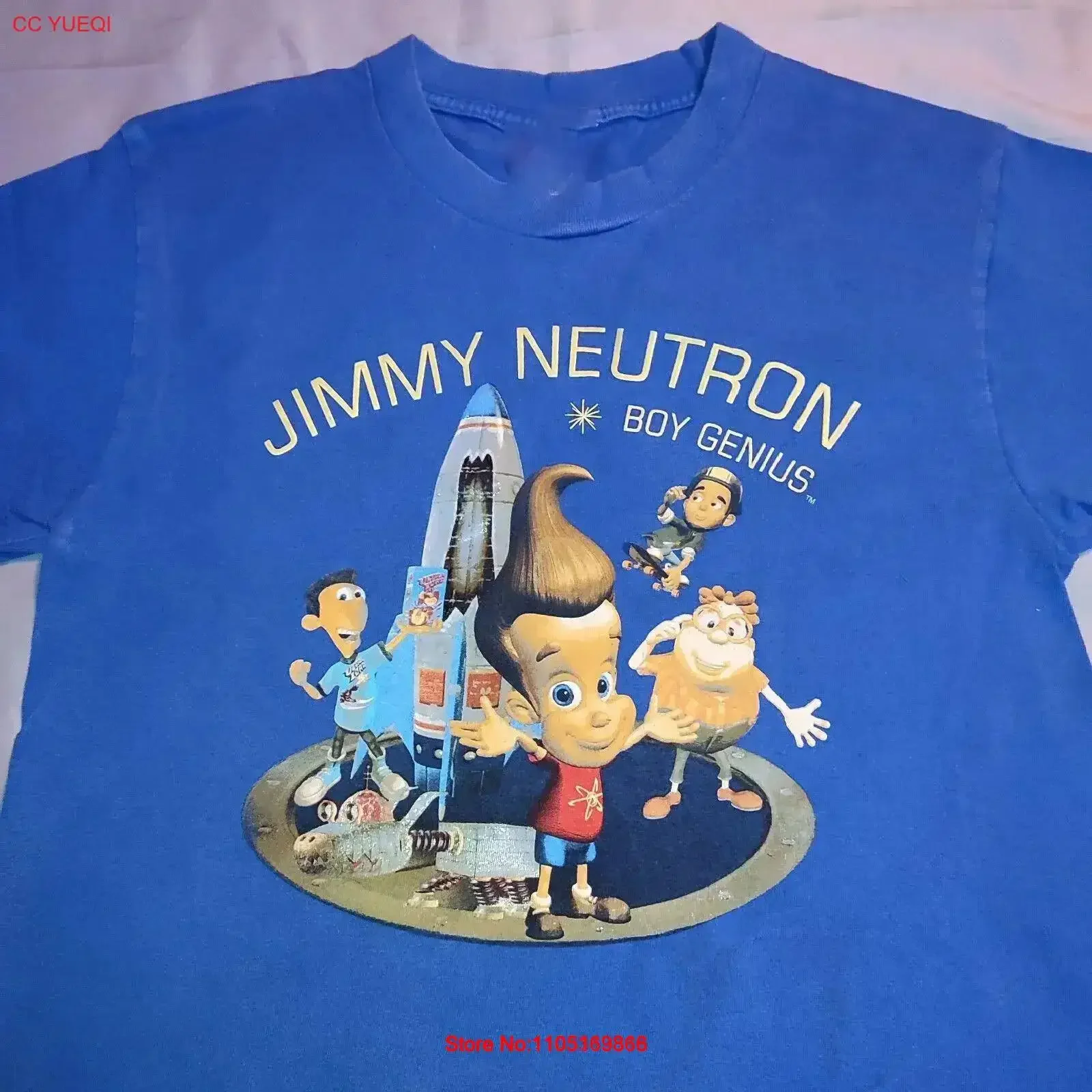 Jimmy Neutron Boy Genius Royal T Shirt Adult Cotton 8D504 vintage Washed Slightly graphic Versatile Casual homme vintage