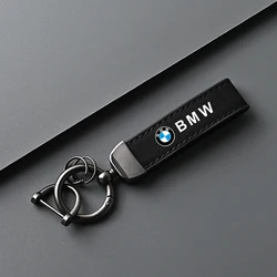 Suede Car Logo Keychain Leather Zinc Alloy Car Key Ring For BMW Performance F30 F10 E90 F20 E46 E60 E70 E39 E36 E87 X7 E92 E91