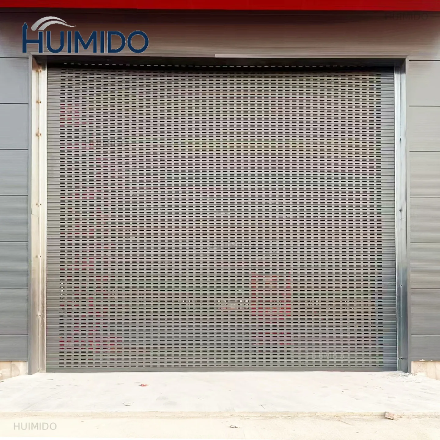 Wuhan aluminum alloy rolling shutter door electric full set manual garage stainless steel sealing code production anti-dislocat
