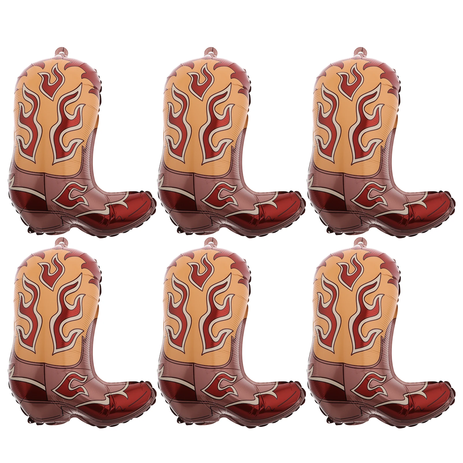 

6 Pcs Cowboy Boot Decorations Balloons Christmas Celebration Shower for Party