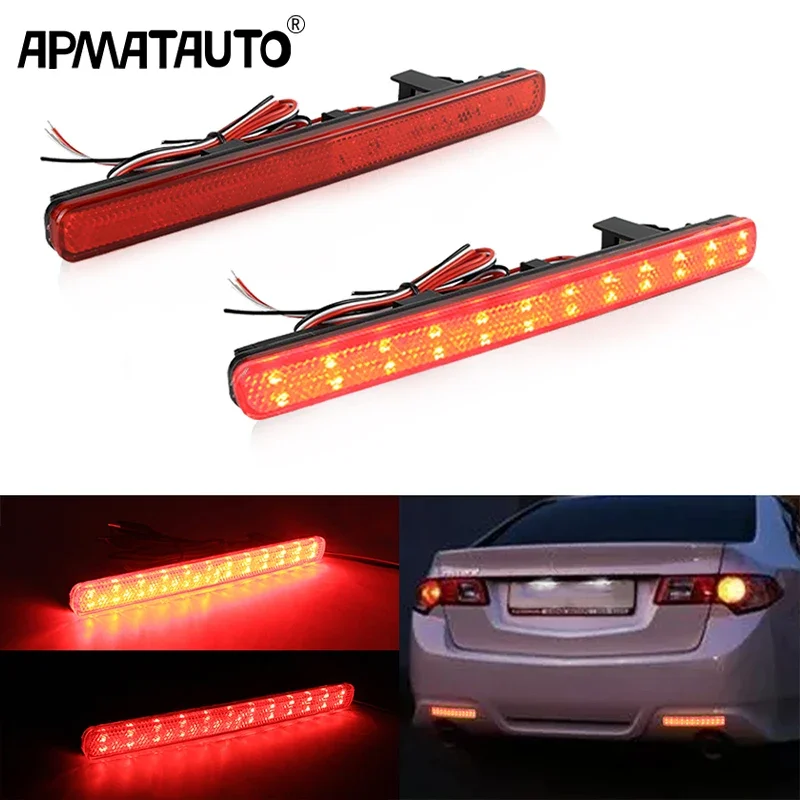 

2PCS Auto LED Rear Bumper Reflector Light For Honda Acura TSX For Accord Odyssey CR-V Element Brake Lamp Fog light Accessories