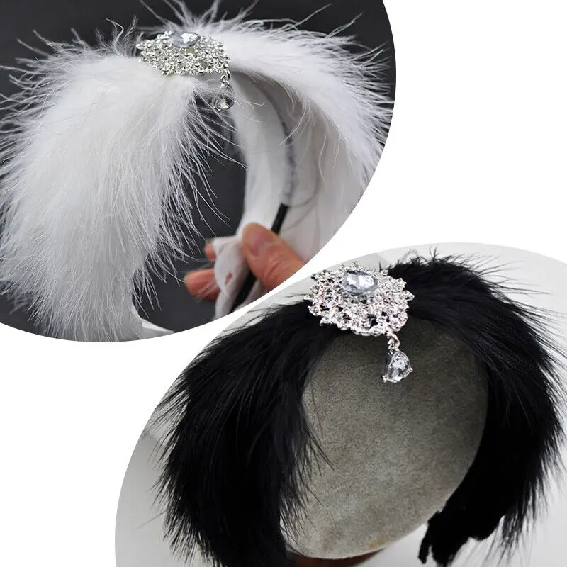 Swan Dance Performance Headwear Feather Ballet Costume Accessories Princess Headdress Nutcracker Feather headgear