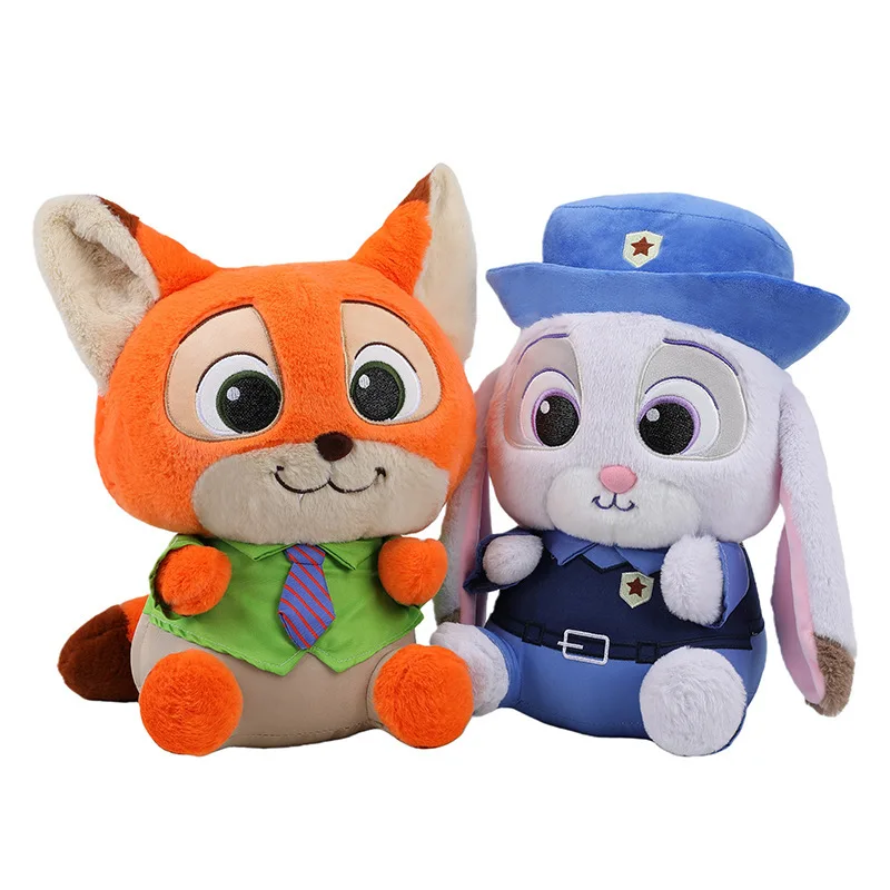 Bambole periferiche Zootopia Judy Hopps e Nick Wilde con licenza Disney, materiale in cotone PP, dettagli squisiti Regali di compleanno