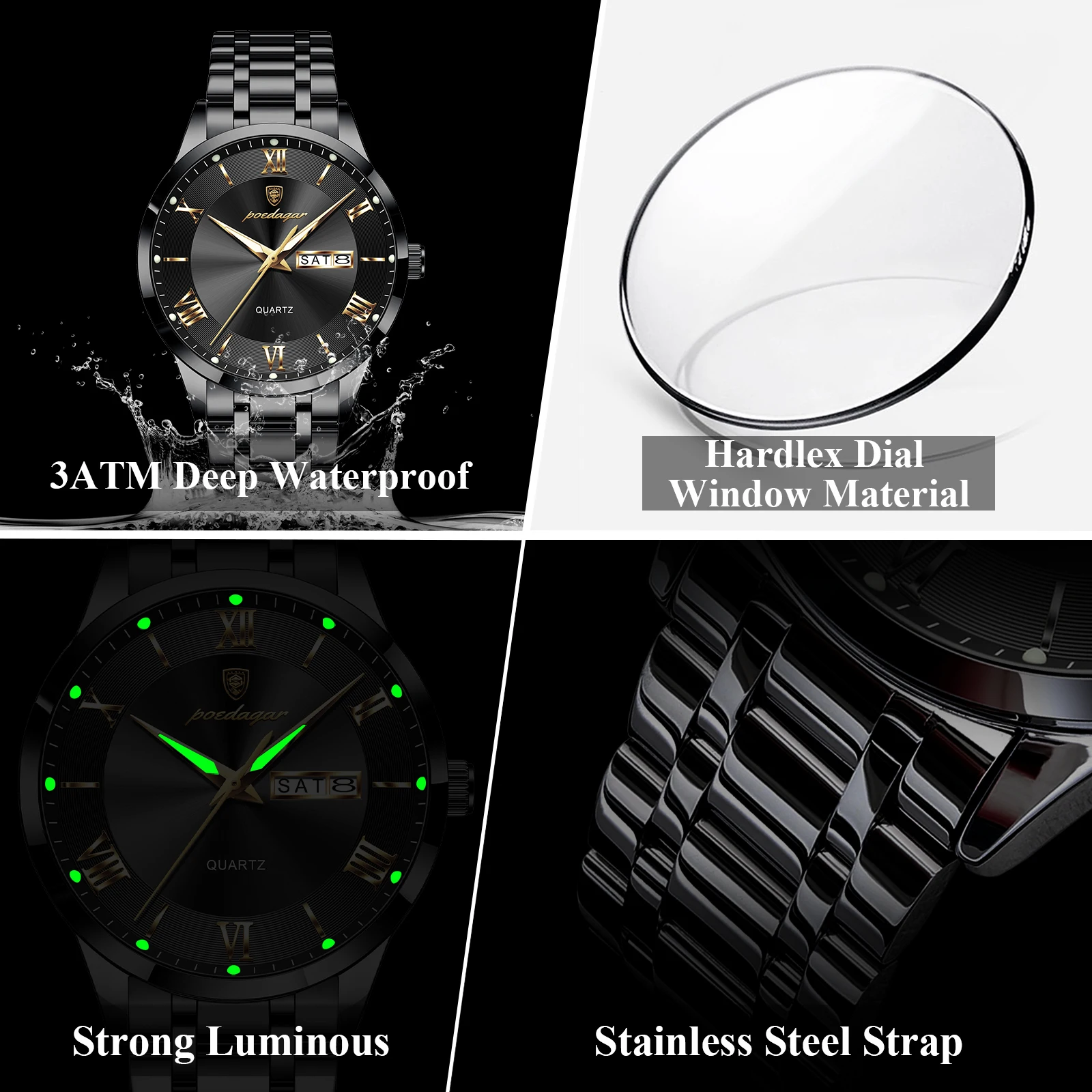 POEDAGAR Luxury Male Clock Wat - огляд і ціна Men'S Fashion Magazine