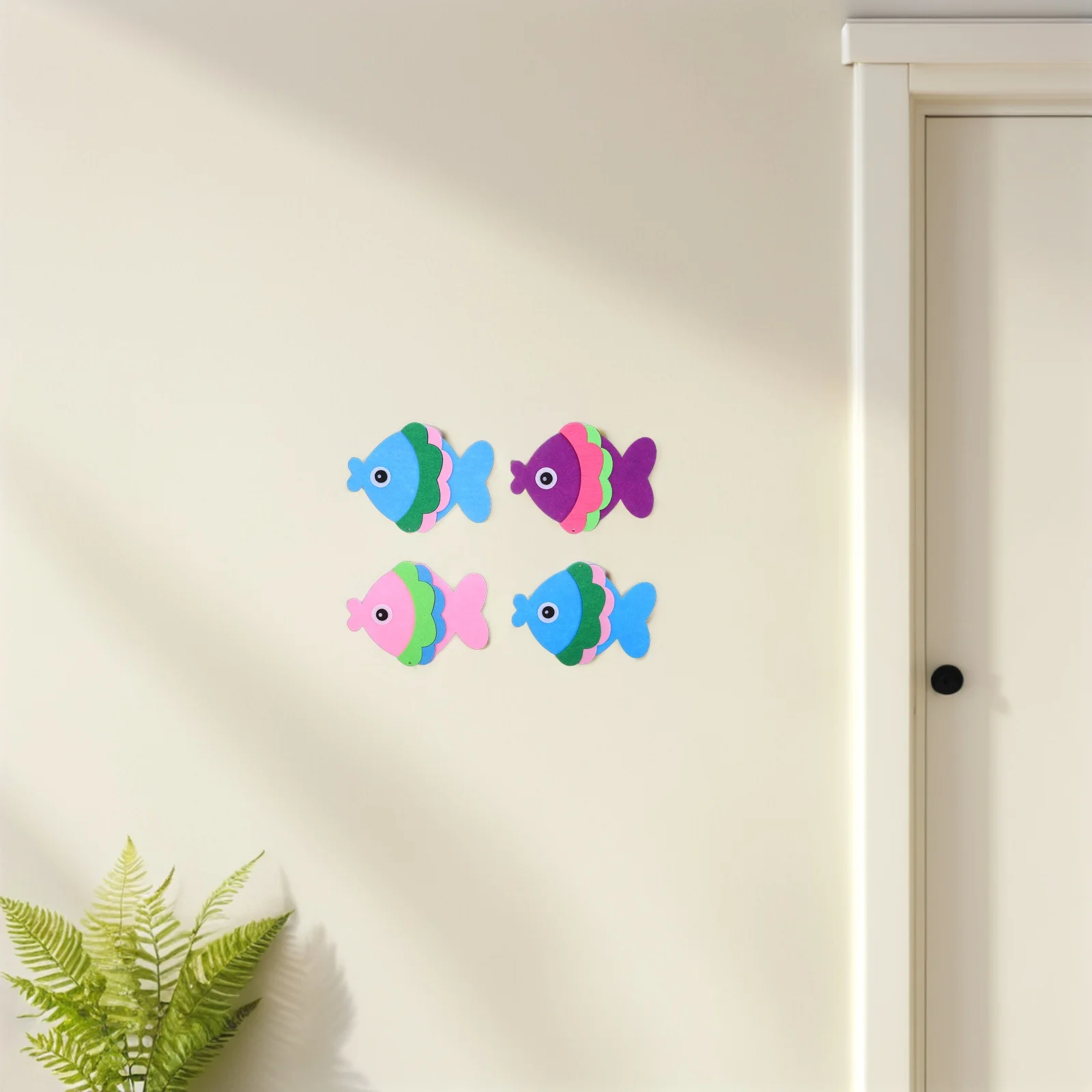 

12pcs Classroom Wall Hanging Decor Fish Shape Ornaments For Ocean Theme Party School Store Nautical Coastal Room Art