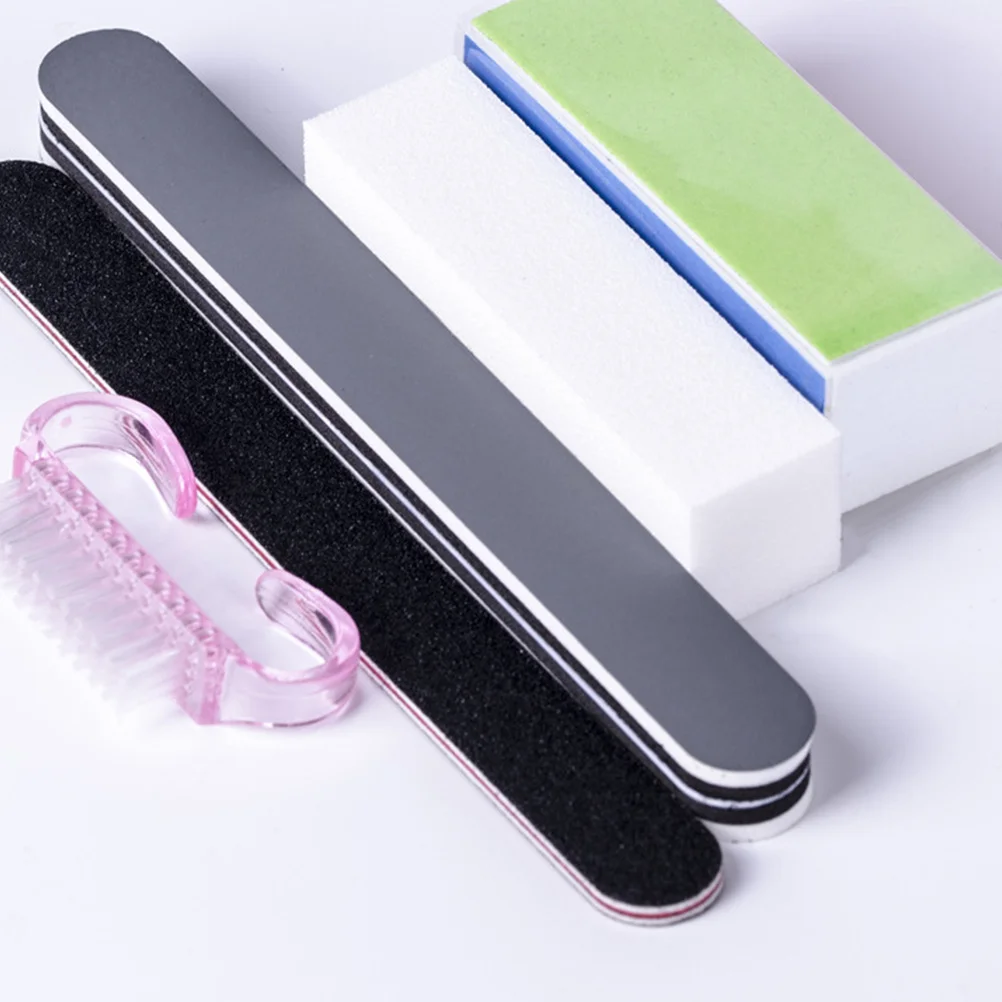 

2pcs Nail Files 5 Styles Sanding Bar Polishing Buffer For Manicure Pedicure Round Stick Tool Natural Acrylic False Nails
