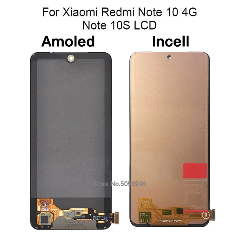 Tested AMOLED For Xiaomi Redmi Note 10S LCD Display Touch Screen Digitizer Assembly M2101K7BG M2101K7BI M2101K7BNY M2101K7BL LCD