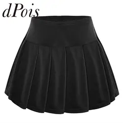 Kids Girls Pleated Skorts Skirt Solid Color Elastic Waistband Athletic Tennis Skirts For Golf Badminton Ping Pong Casual Clothes