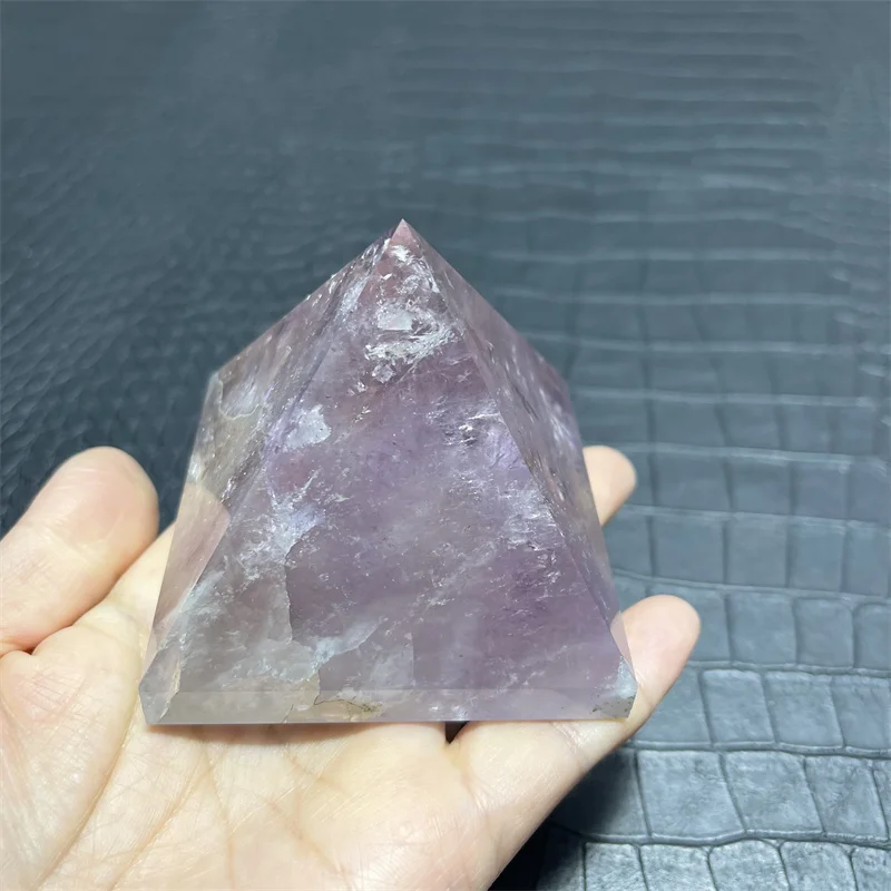 Natural Amethyst Pyramid Crystal Energy Tower Reiki Mineral Pyramid Gemstone
