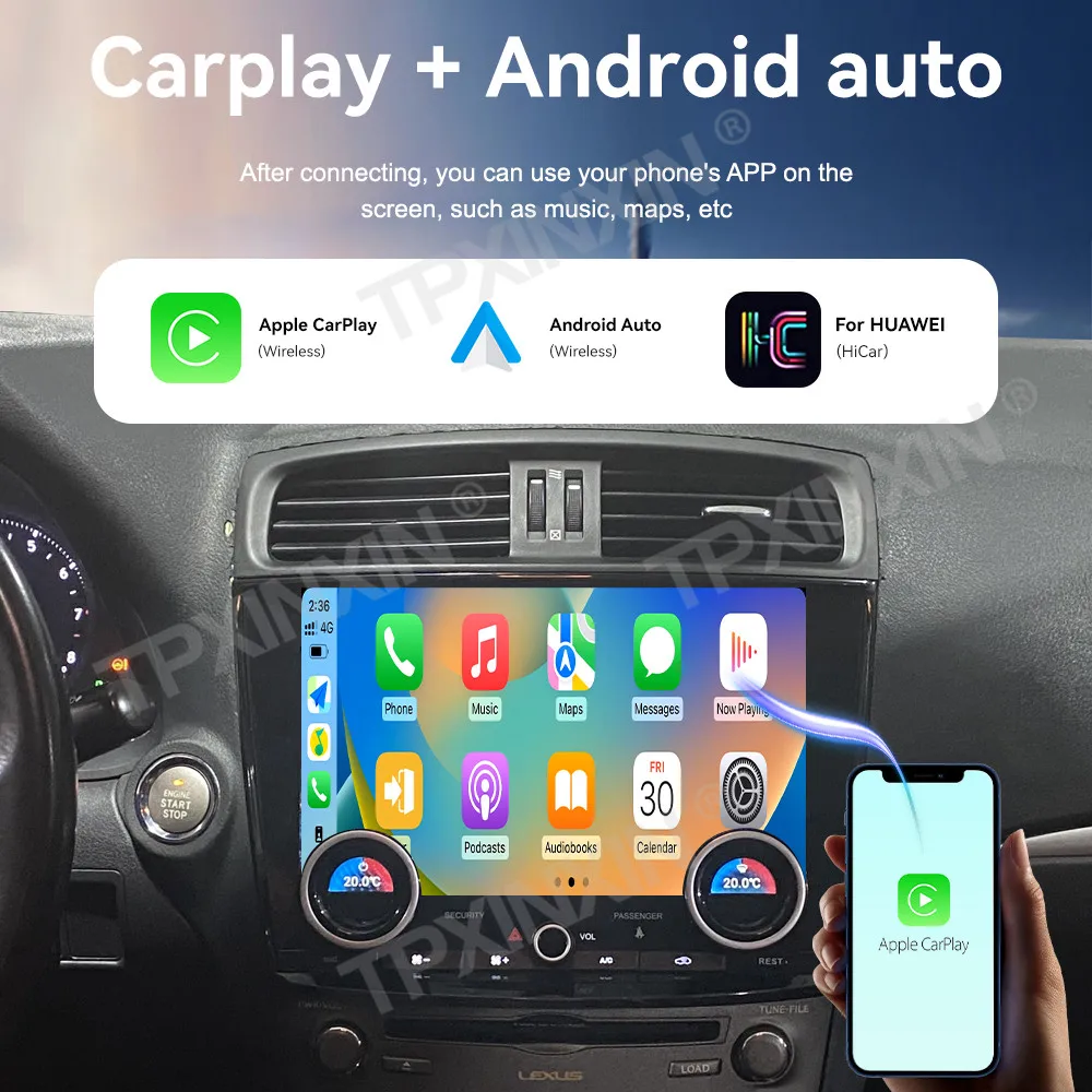 For For Lexus IS 2006 - 2012 Upgrade LC300 2021-2023 Android Car Radio Multimedia Video Player Wireless Carplay Autoradio Stereo