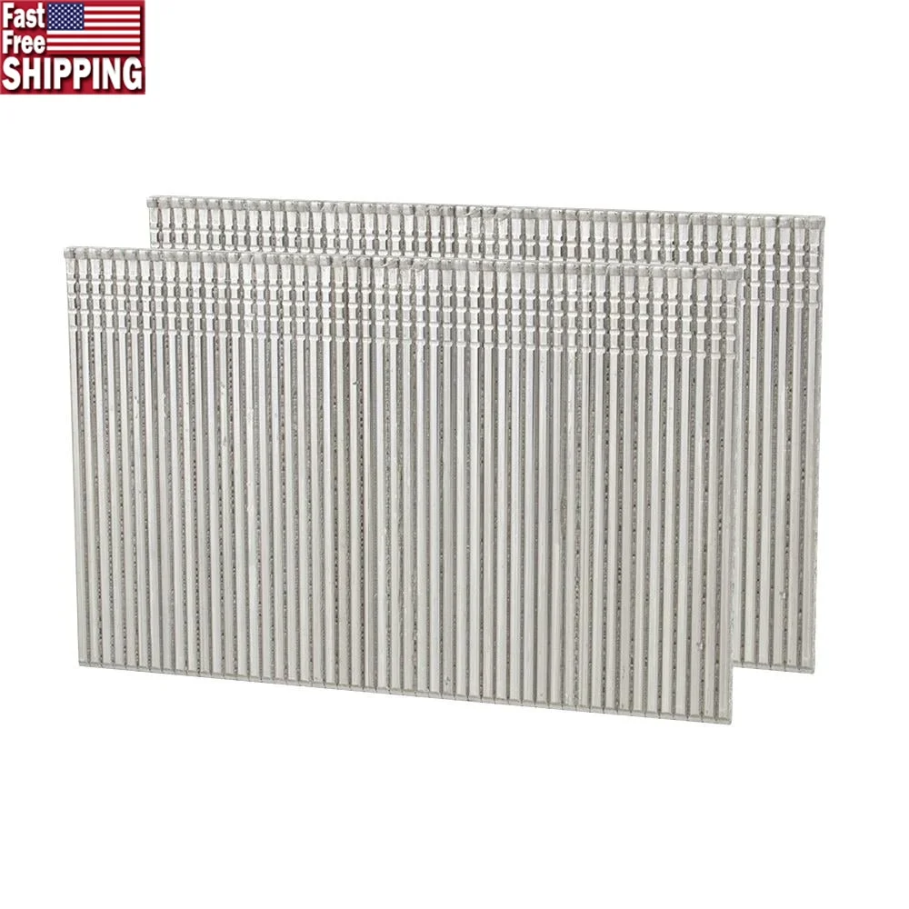 

16-Gauge 2 Inch Stainless Steel Straight Finish Nails 1000 Count Glue Collated Rust Resistant Trim Cabinetry Furniture