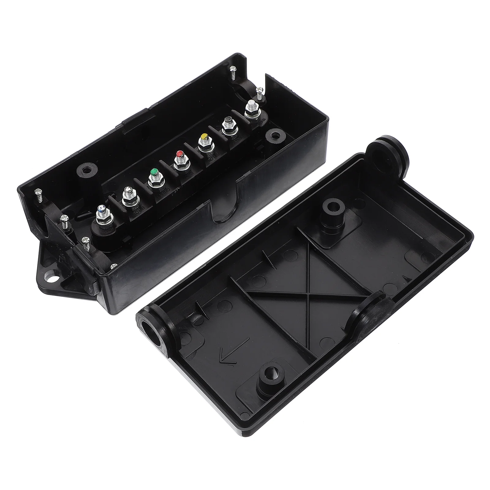 

7 Way Trailer Junction Box Weatherproof Plastic Electrical Box for Camper Rv Trailer Cable Connection Outdoor Use