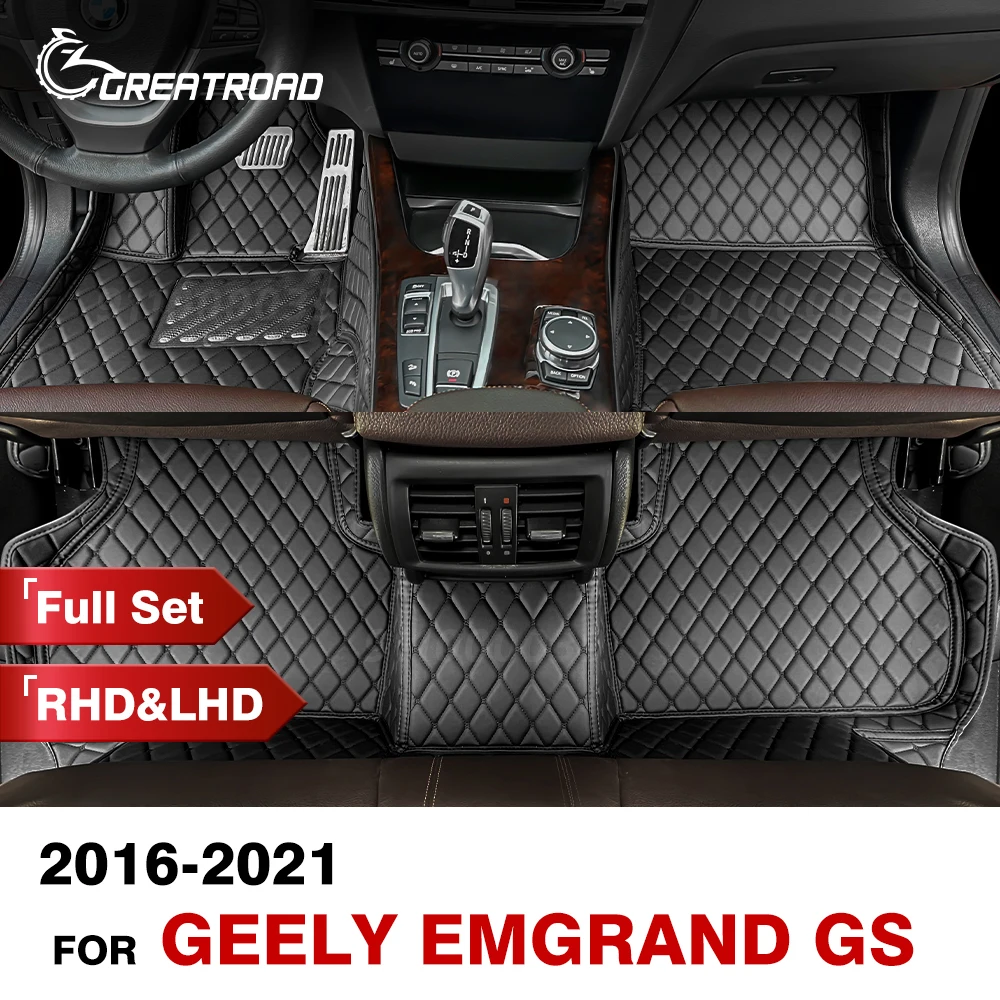 Car Floor Mats For Geely Emgrand GS 2016-2021 Custom Auto Foot Pads Carpet Cover Interior Accessories