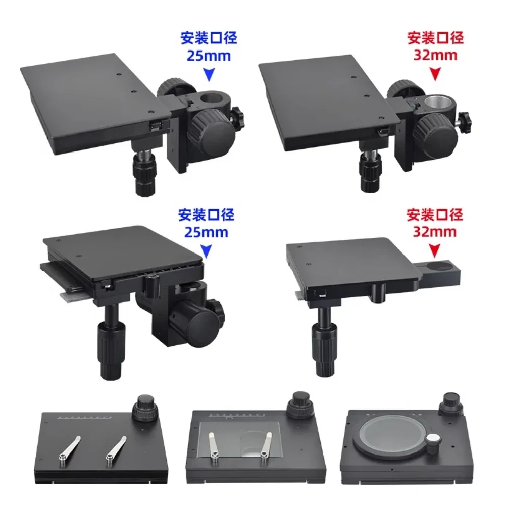 Rotate the precision magnifying glass 360 degrees horizontally, vertically, left right, up  down, and move the slide table