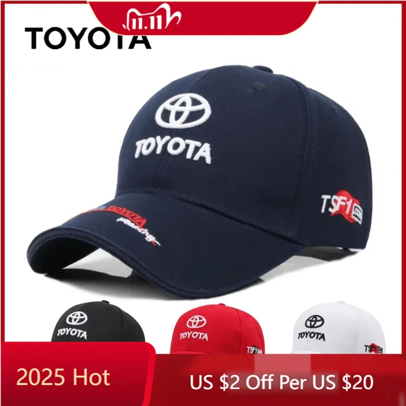 

Кепки-концентраторы для логотипа TOYOTA, летняя спортивная шапка на открытом воздухе, бейсболки с вышивкой, весенне-осенняя регулируемая повседневная шляпа на открытом воздухе, солнцезащитные кепки
