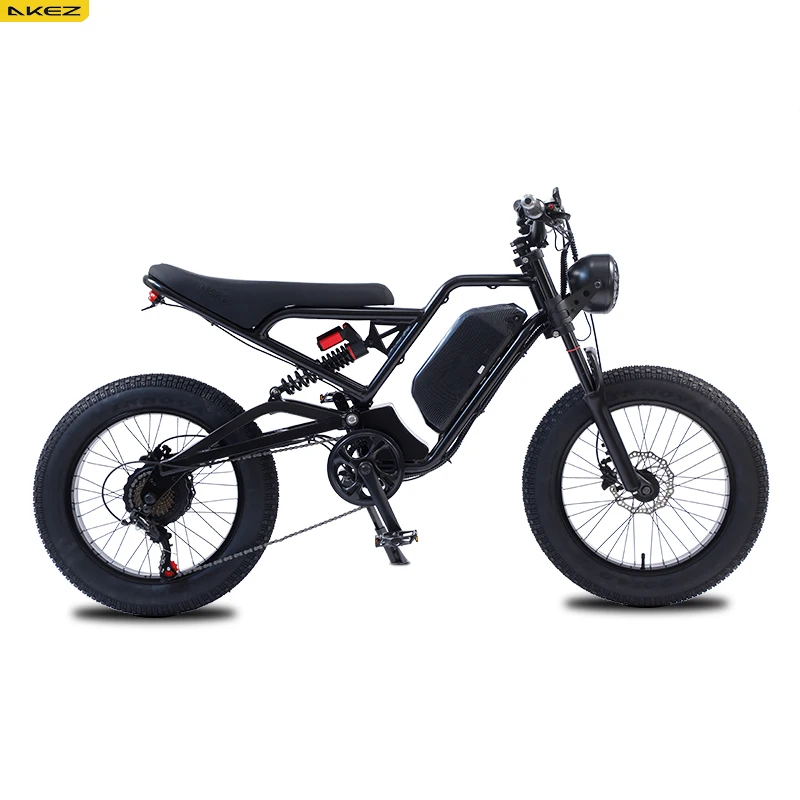 Snow electric bicycle imitation motorcycle 750W18ah hydraulic brake electric cross-country mountain bike beach e bike