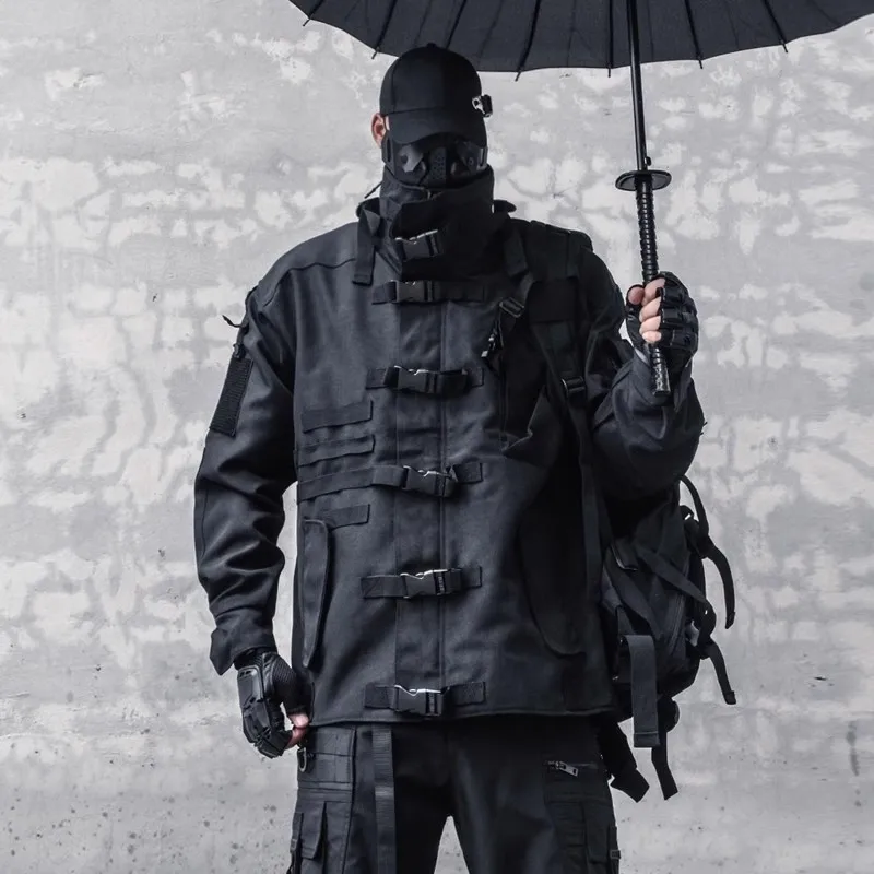 Tactical Bomber Jackets Men Functional Multi Pockets Jacket Windbreaker 2023 Hip Hop Streetwear Coat Male Clothing Techwear