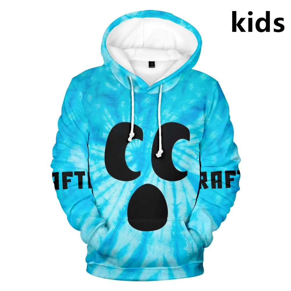 3 to 14 years kids hoodies Craftee Face 3D printed hoodie sweatshirt boys girls anime cartoon brand jacket coat children clothes