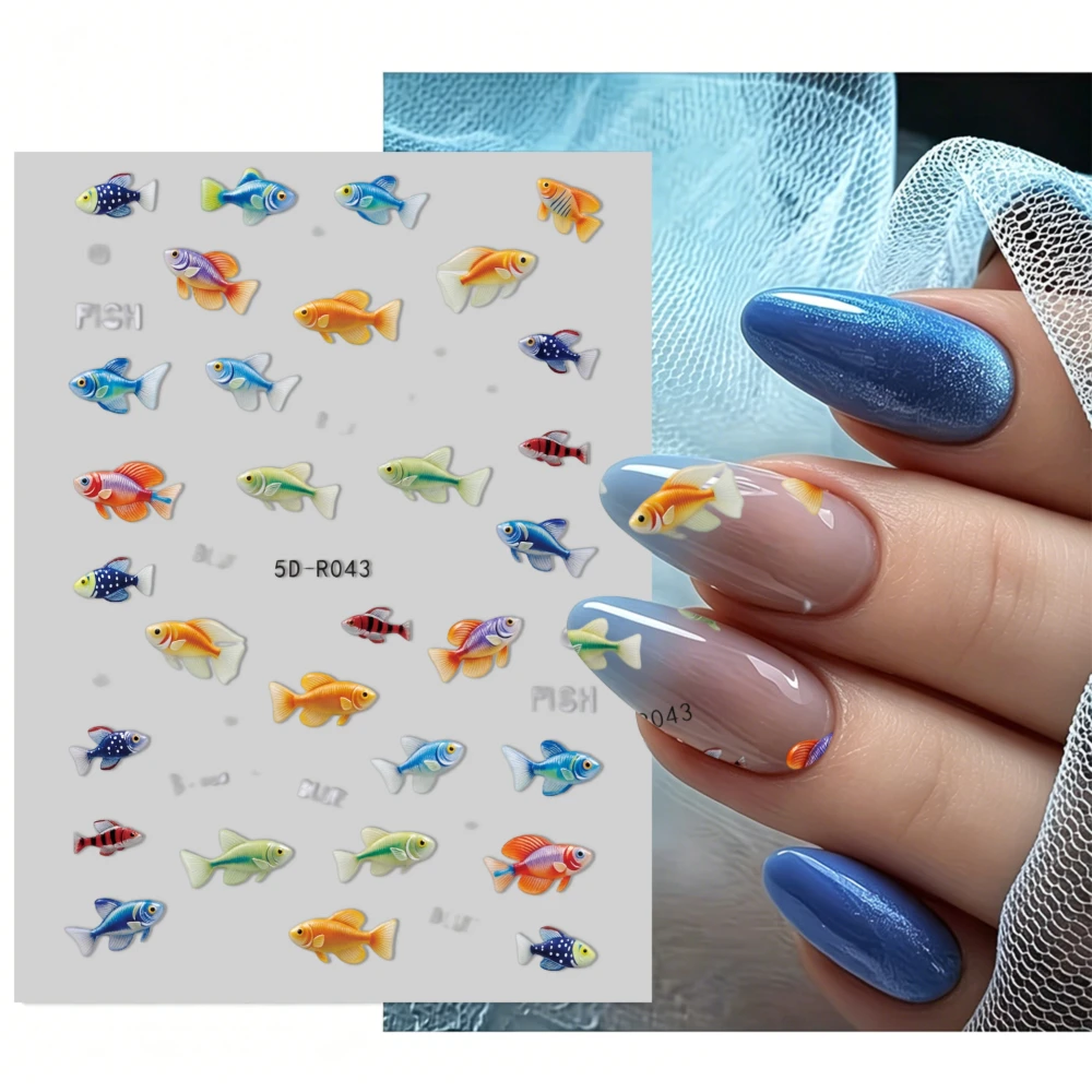 2 autocollants 5D pour ongles, - Aquarium Fish Koi avis et prix