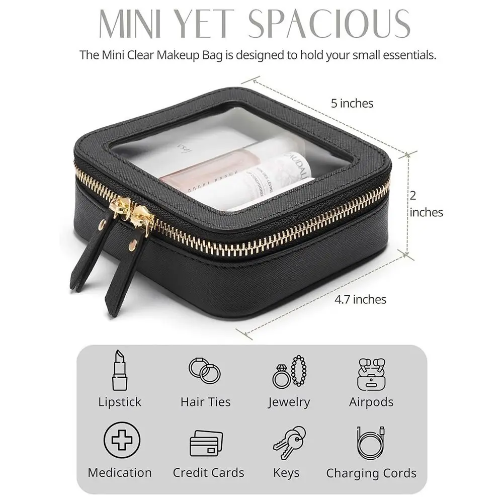 Travel Toiletries Bag Women Transparent  Makeup Bags Cosmetic Bags with Zipper Waterproof Wash Bag Large Makeup Bag for Women