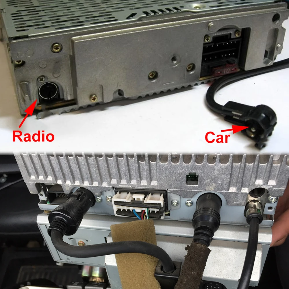 Dla Citroen Xsara Picasso 2000 - 2004 2005 2006 2007 2008 Radio Stereo samochodu ISO do Din antena maszt antenowy złącze adaptera wtyczka