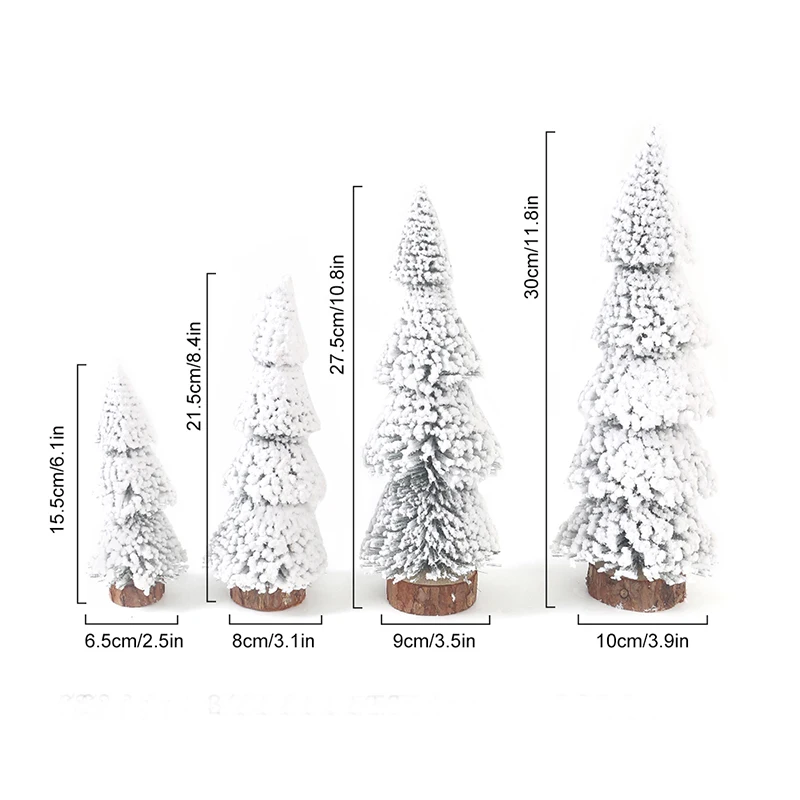 15-30 cm Biancaneve Cedro Pino Albero di Natale Decorazione natalizia per la decorazione domestica Capodanno 2026 Navidad Ornamenti Accessori