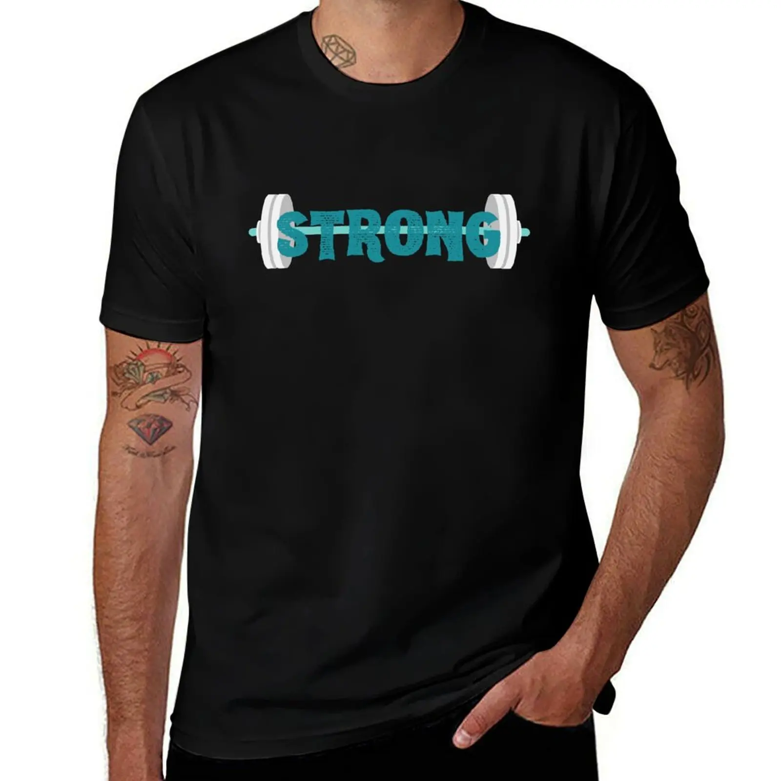 

Strong Barbell T-Shirt vintage anime shirt valentines boutique clothes funny costumes Men's t shirts