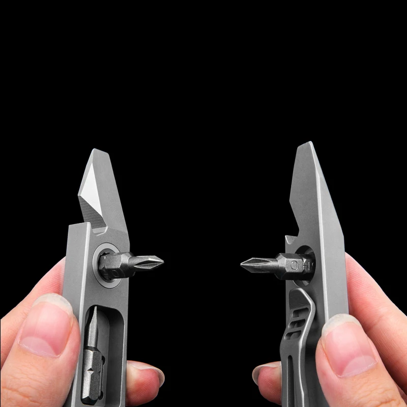 Barra di leva multifunzionale portatile EDC in lega di titanio per esterni, cacciavite a cricchetto rapido, strumento di riparazione, apribottiglie, rimozione unghie