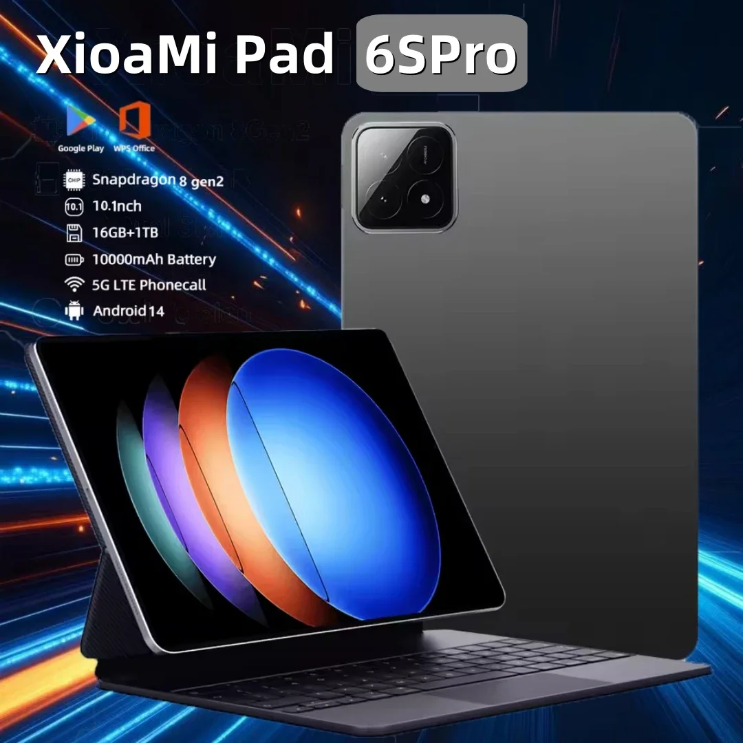 

Brand New XioaMI Pad 6SPro 5G Global Version 2025 Tablet Android 14 Snapdrago 8gen2 16GB+1TB Dual SIM WiFi GooglePlay Tablet PC