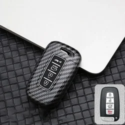 3/4Button Carbon Fiber Car Key Fob Shell Cover Keychain for KIA Forte Sportage K2 K5 for Hyundai Genesis Coupe Sonata Ix35 Smart