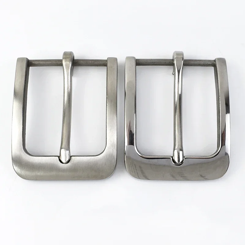 Meetee 40mm Wide Solid Stainless Steel Belt Buckle Brushed Pin Buckles Metal Cowboy Jeans  Accessory for 38mm Belts Head